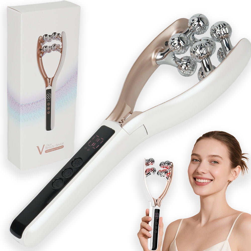 FACE MASSAGER WITH VIBRATION FOR FACE LIFT NECK ROLLER FIRMING