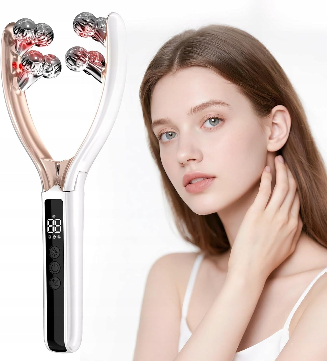 FACE VIBRATING MASSAGER ROLLER 3D LIFTING EMS FOR SKIN CARE LED Manufacturer code 08014161-1
