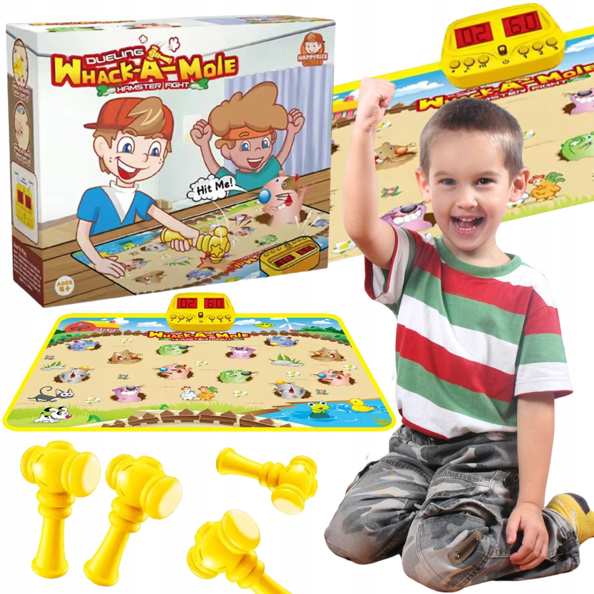 FAMILY ARCADE GAME WHIP MOLE WHACK AND MOLE FUN FOR 4 5 6 7 YEAR OLD Packaging status original