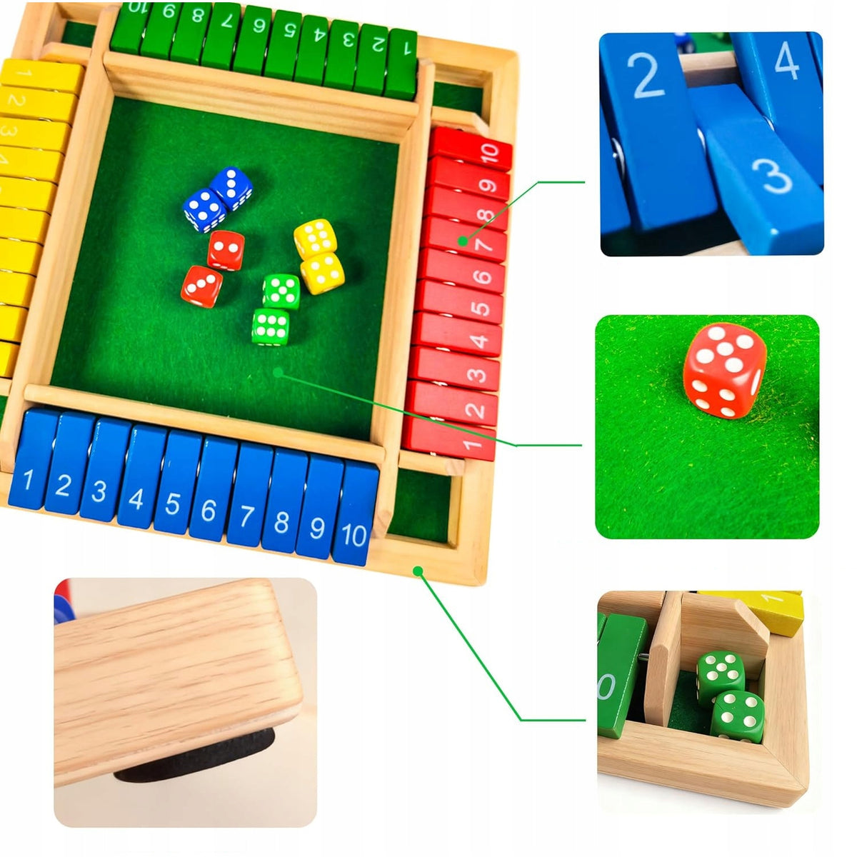 FAMILY GAME CLOSE WOODEN PUZZLE BOX FOR 2-4 PEOPLE Brand Bedee