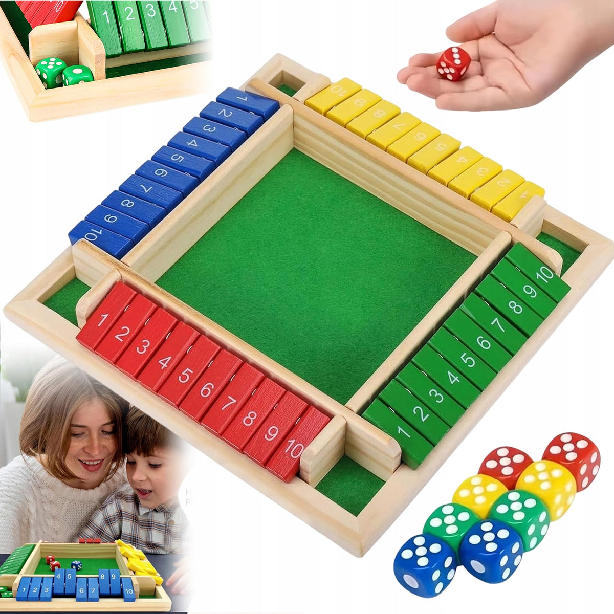 FAMILY GAME CLOSE WOODEN PUZZLE BOX FOR 2-4 PEOPLE Packaging status original