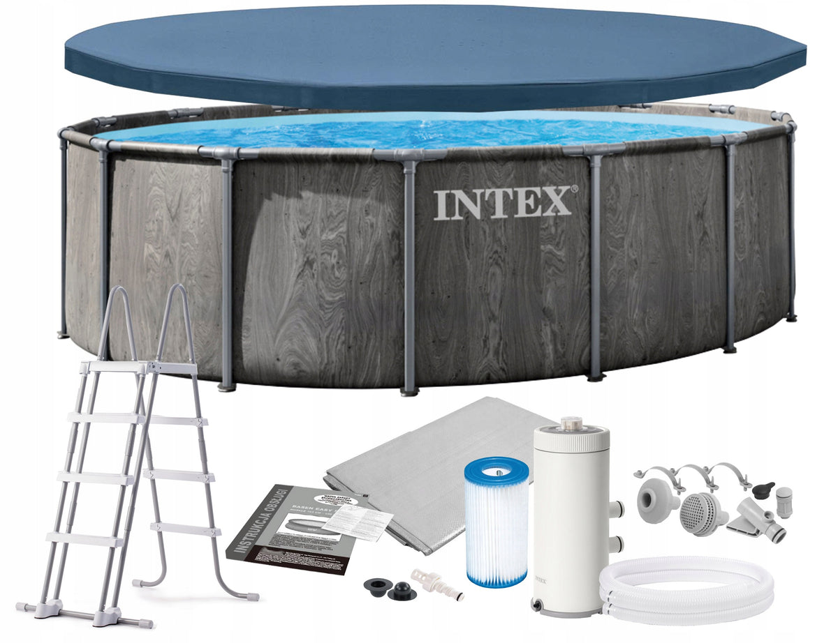 FAMILY GARDEN POOL 457x122cm LADDER PUMP INTEX 26742 MAT