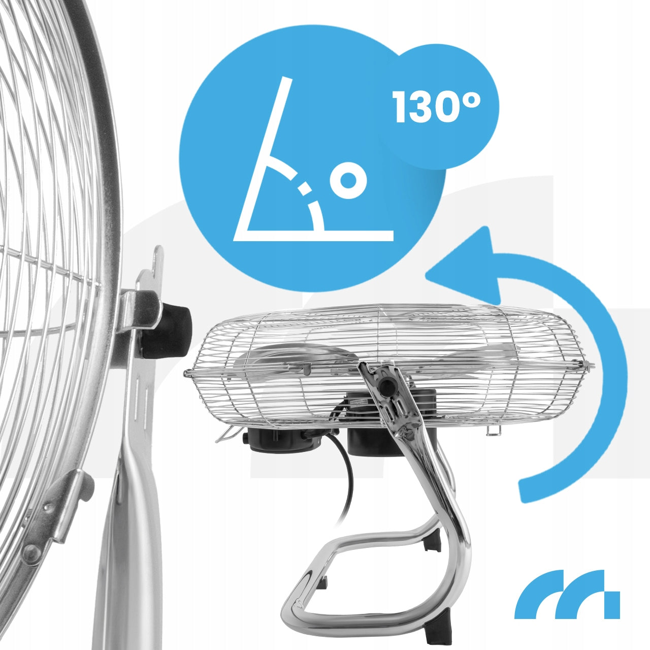 FAN CIRCULATOR METAL FLOOR FAN STRONG LARGE QUIET 45CM 80W Fan type floor