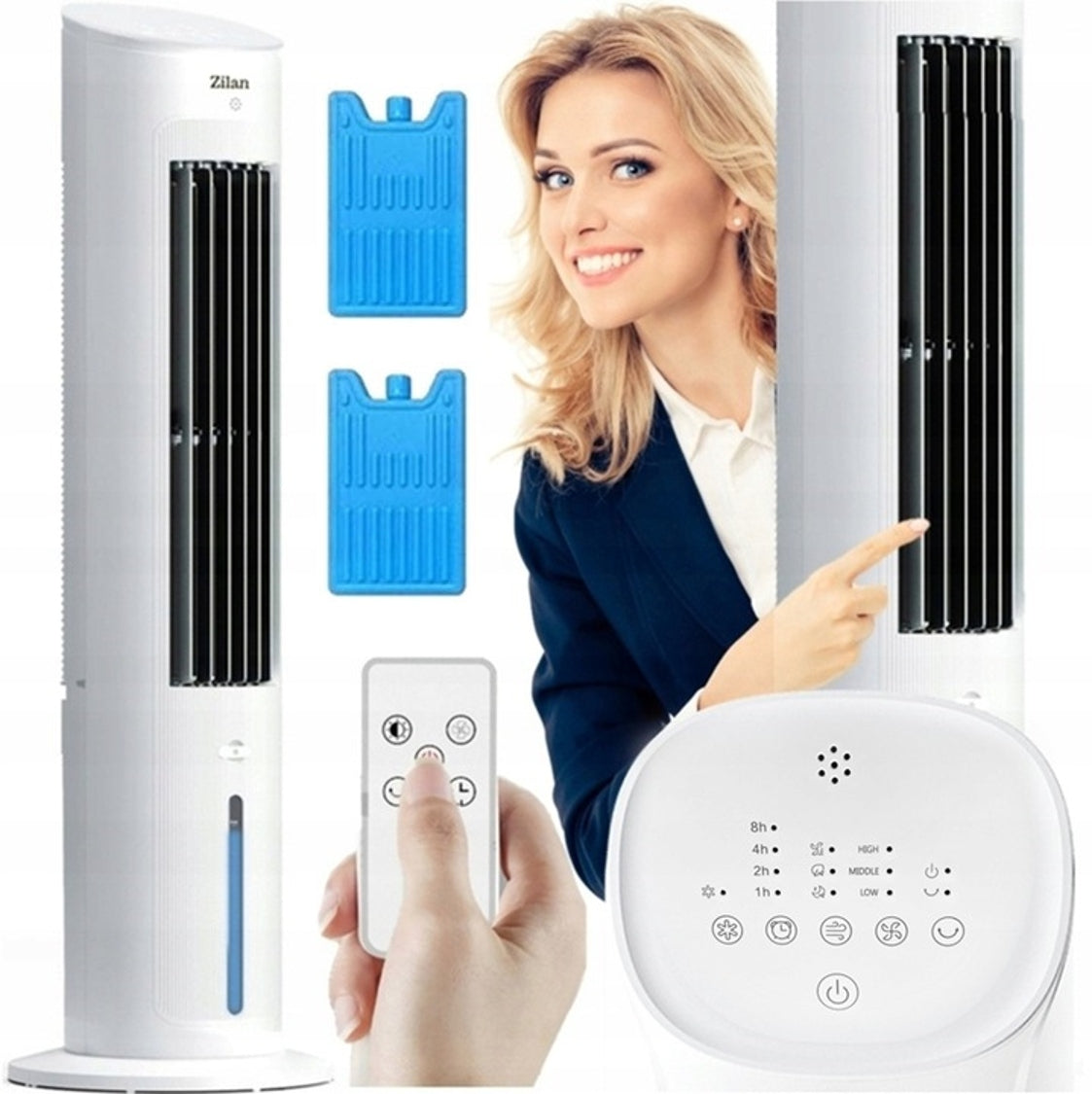 FAN COLUMN AIR CONDITIONER AROMA XXL 106CM 3L LED REMOTE CONTROL MEGA POWER 60W