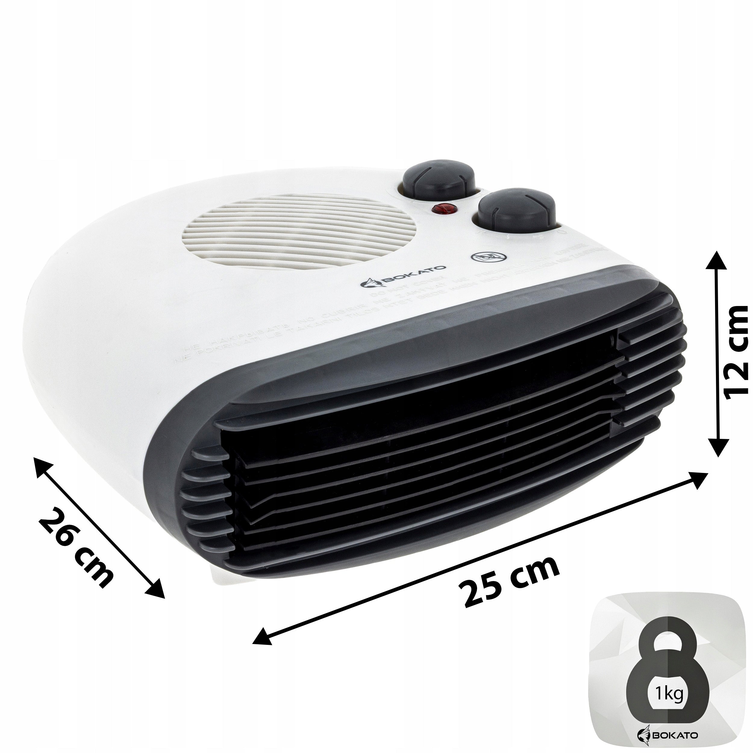 FAN HEATER ADJUSTABLE 2000W THERMOSTAT 3 MODES QUIET Manufacturer code GRZ908
