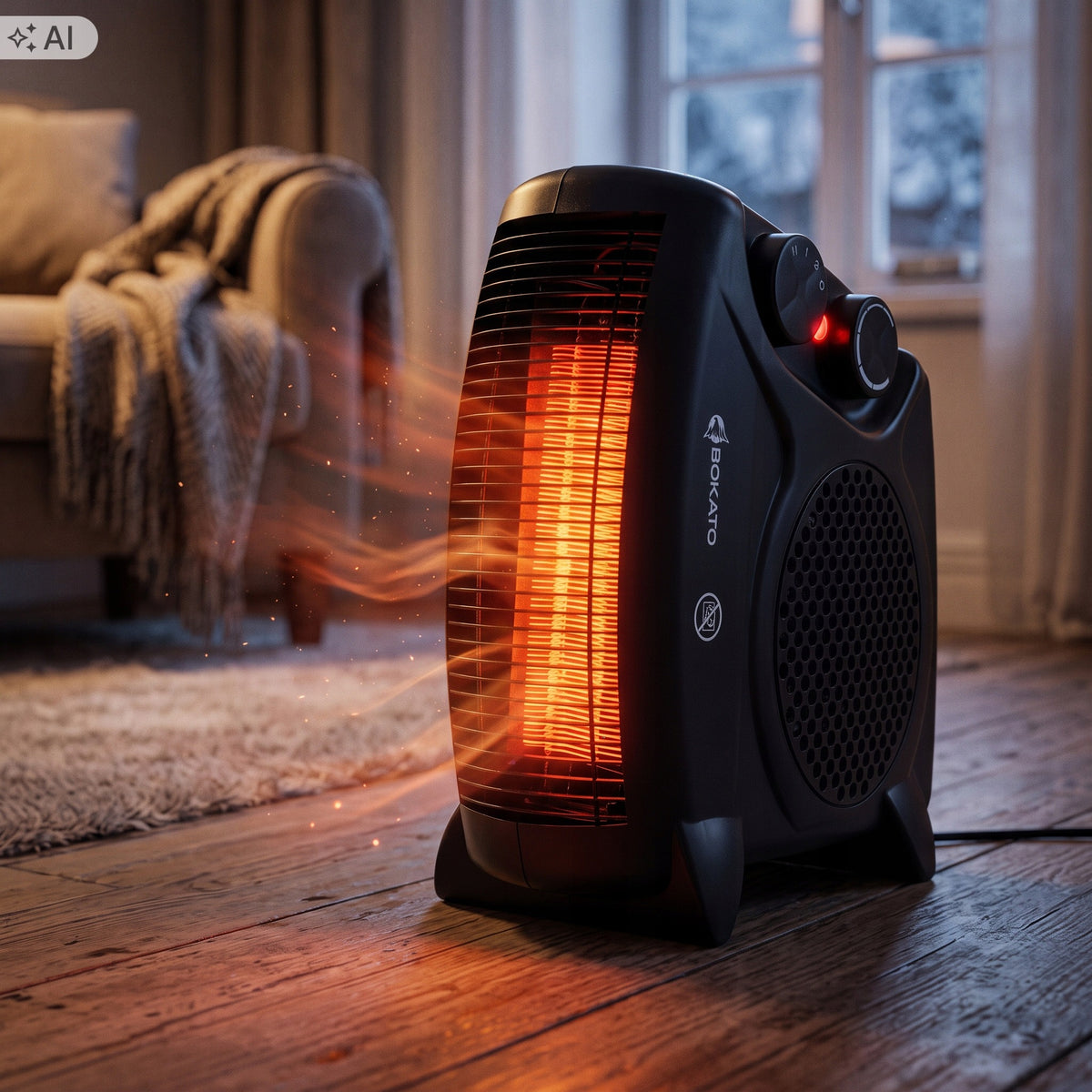 FAN HEATER ELECTRIC HEATER 2000W APRON WITH THERMOSTAT 3 LEVELS Packaging status original
