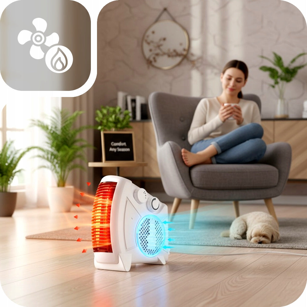 FAN HEATER ELECTRIC HEATER 600W APRON HEATER THERMOSTAT Packaging status original