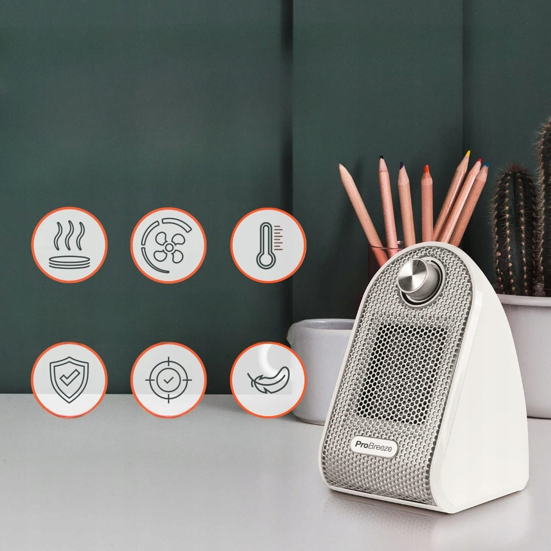 FAN HEATER PROBREEZE ELECTRIC HEATER EFFICIENT 500W HIT Manufacturer code PBH03