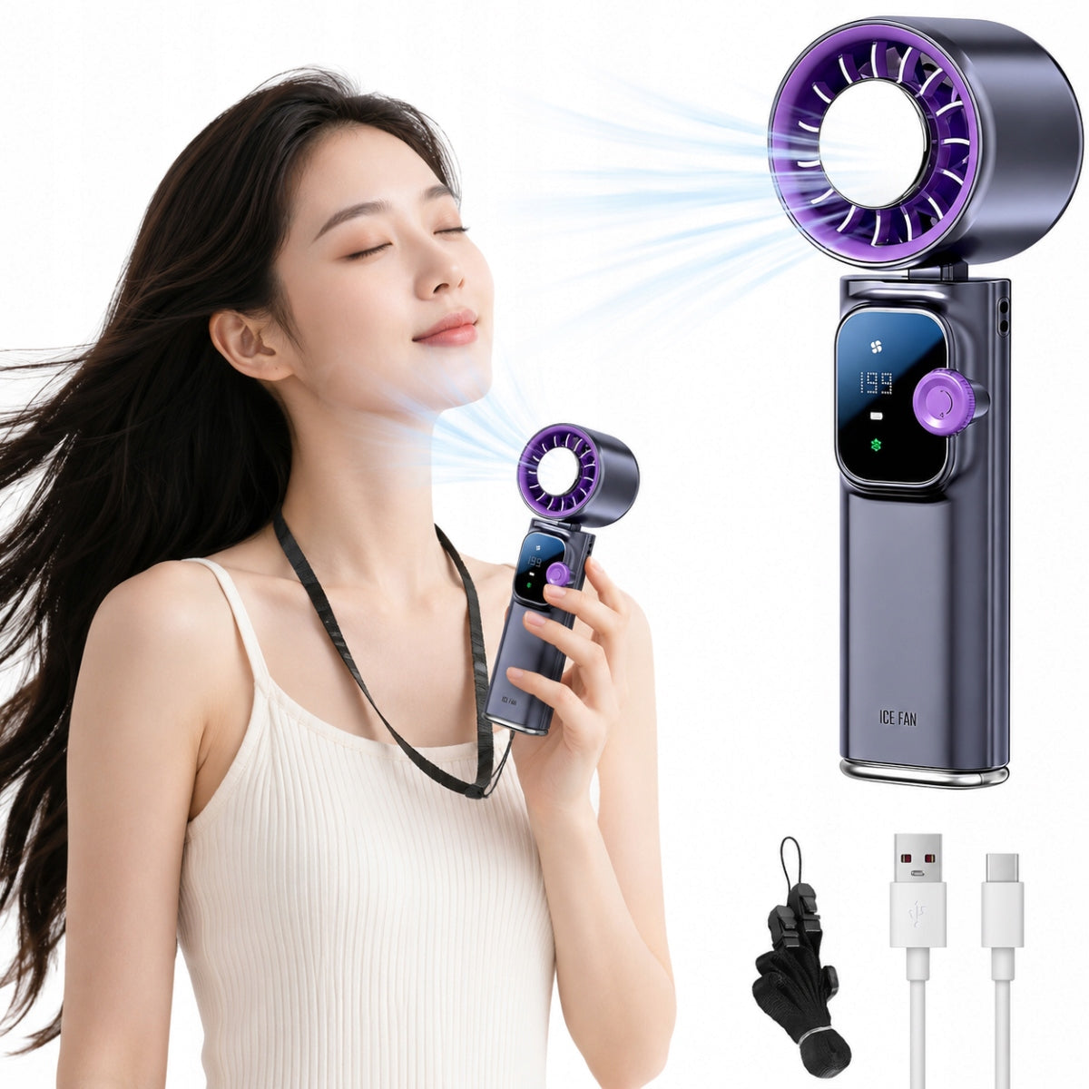 FAN MINI WINDMILL FAN PORTABLE MOBILE POCKET HANDHELD USB