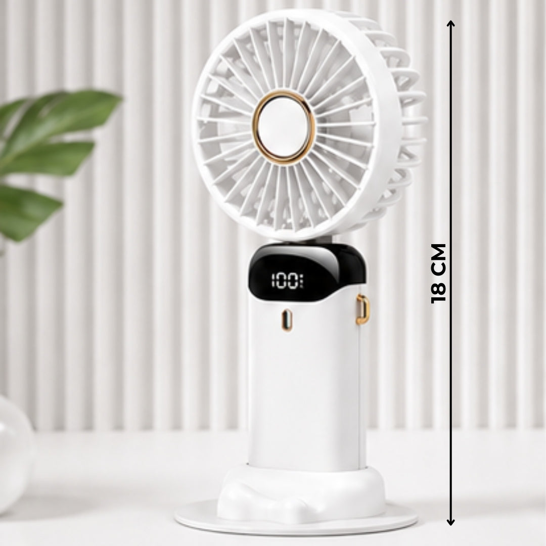 FAN PORTABLE FAN BATTERY 5 MODES LCD USB-C DESKTOP QUIET Packaging status original
