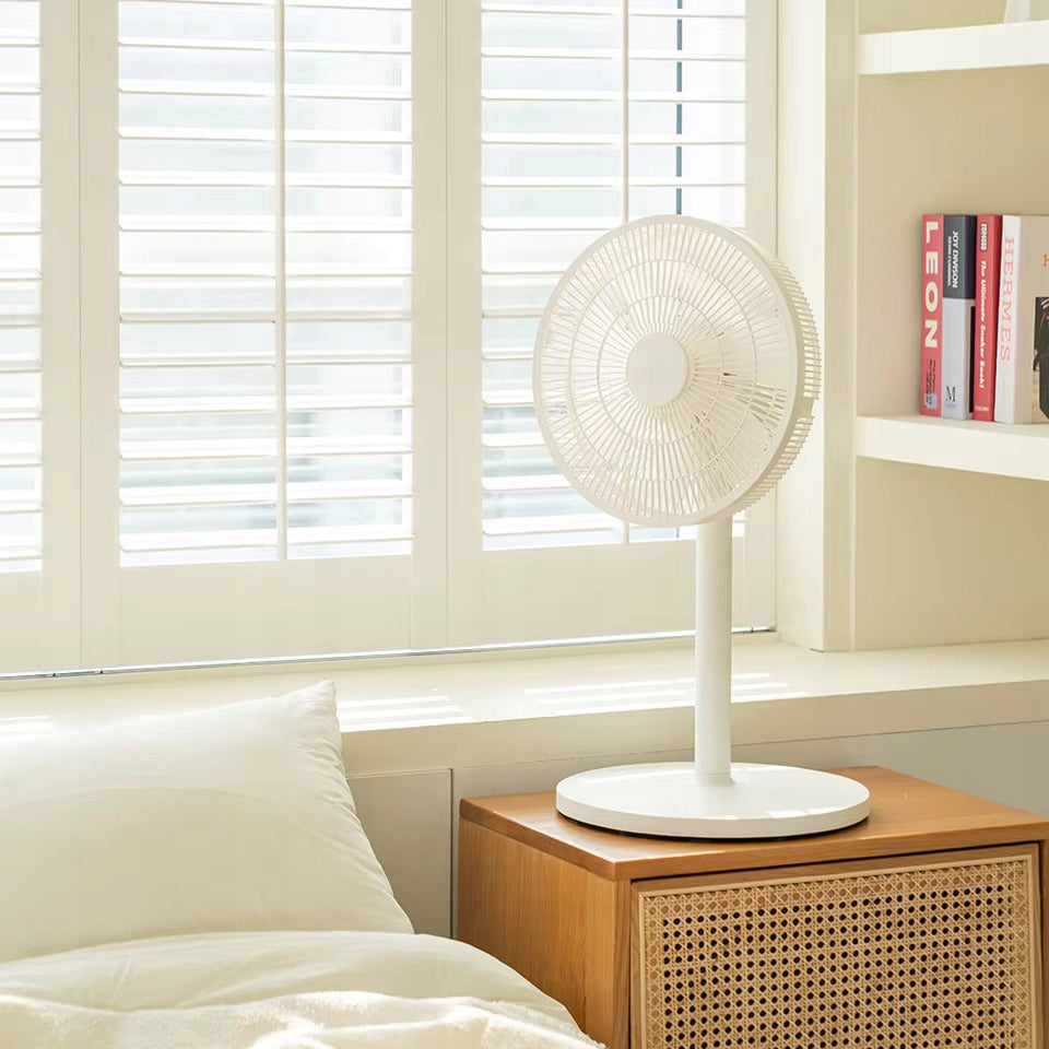 FAN STANDING FLOOR FAN STRONG XXL QUIET 27db 15 BLADES REMOTE CONTROL Power supply mains