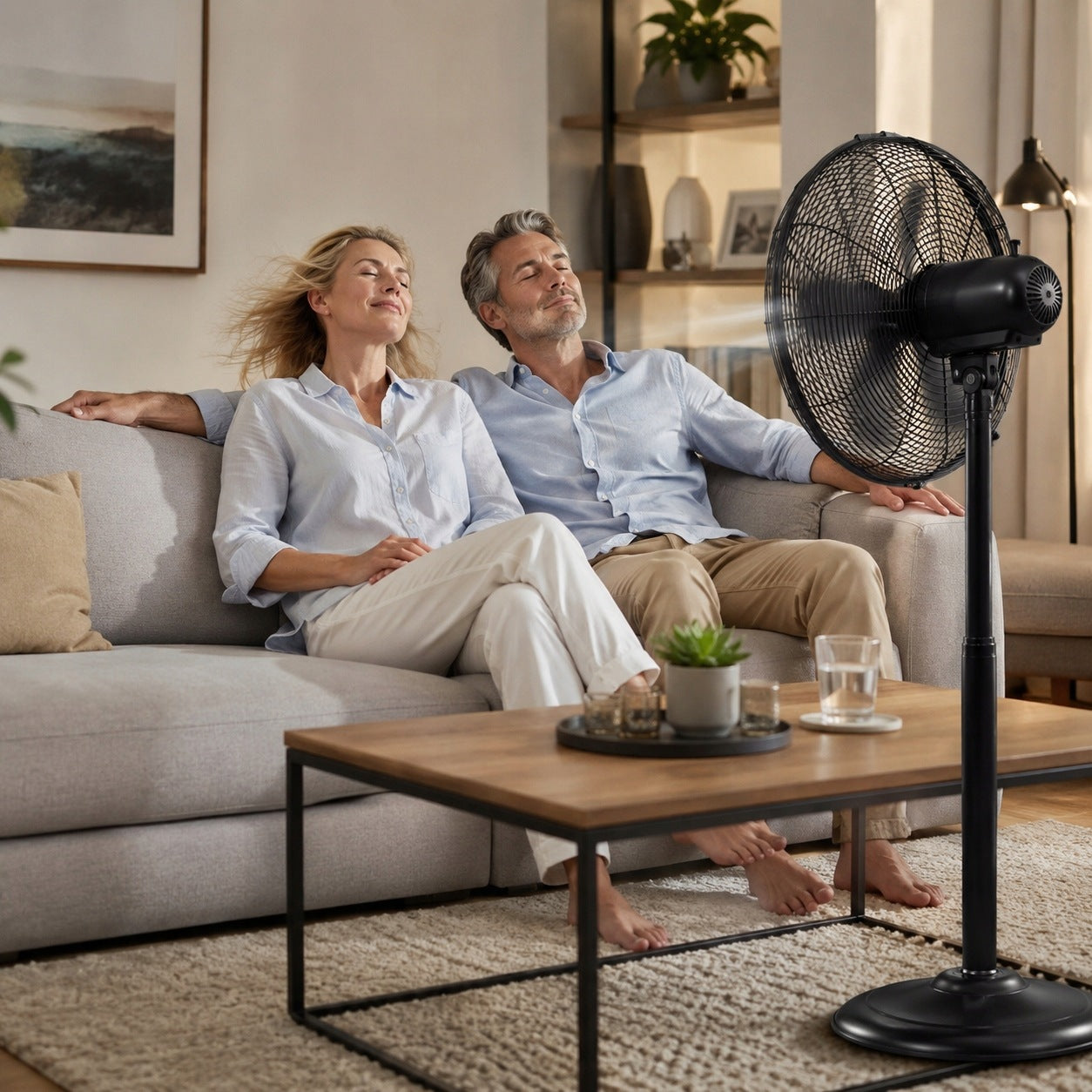 FAN STANDING WINDMILL 4 BLADES 50W HIGH QUIET STRONG METAL 125cm Manufacturer code 7024