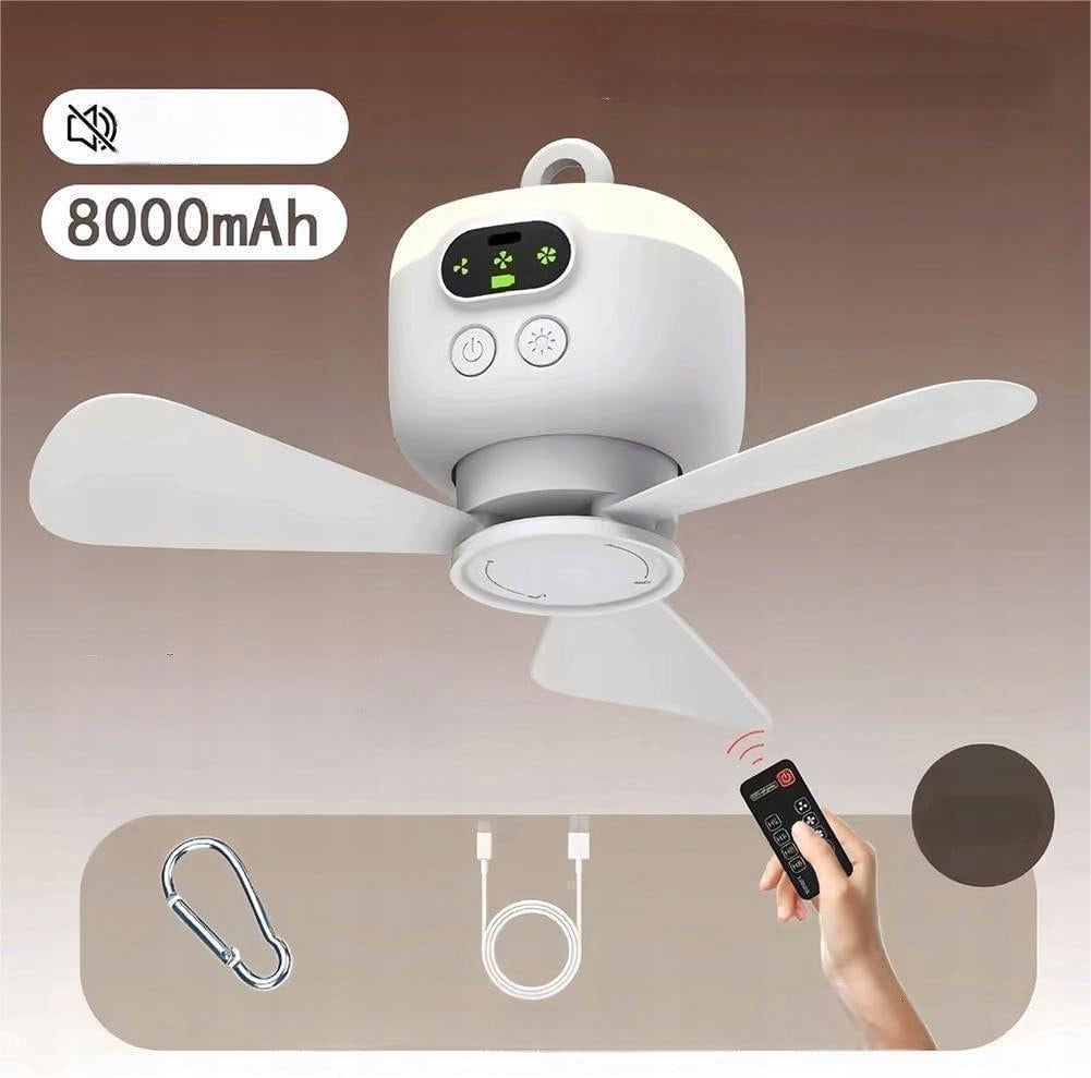FAN WIRELESS CAMPING WINDMILL FLASHLIGHT WITH REMOTE CONTROL Packaging status original