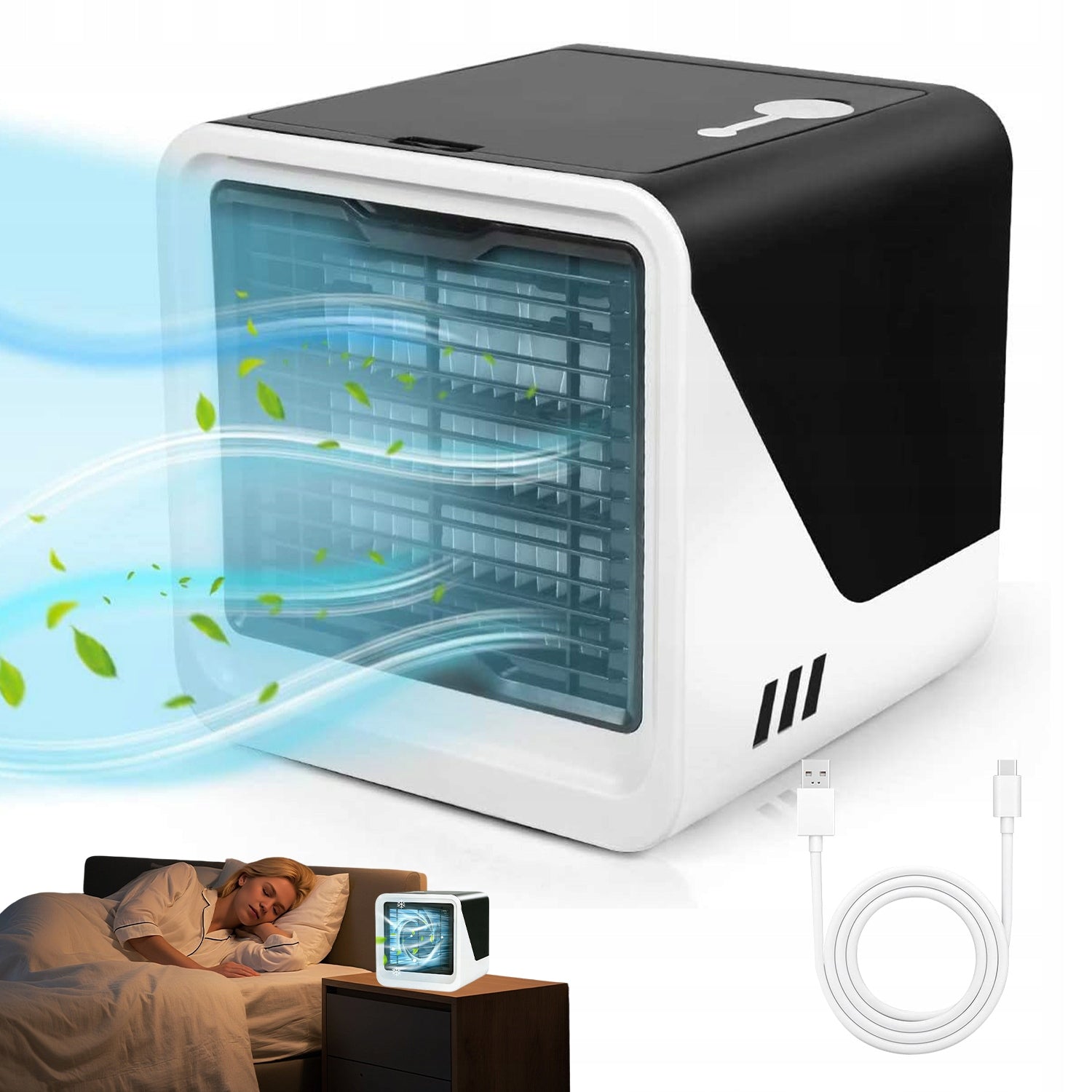 FAN WITH WATER TANK COOLING HUMIDIFYING AIR USB