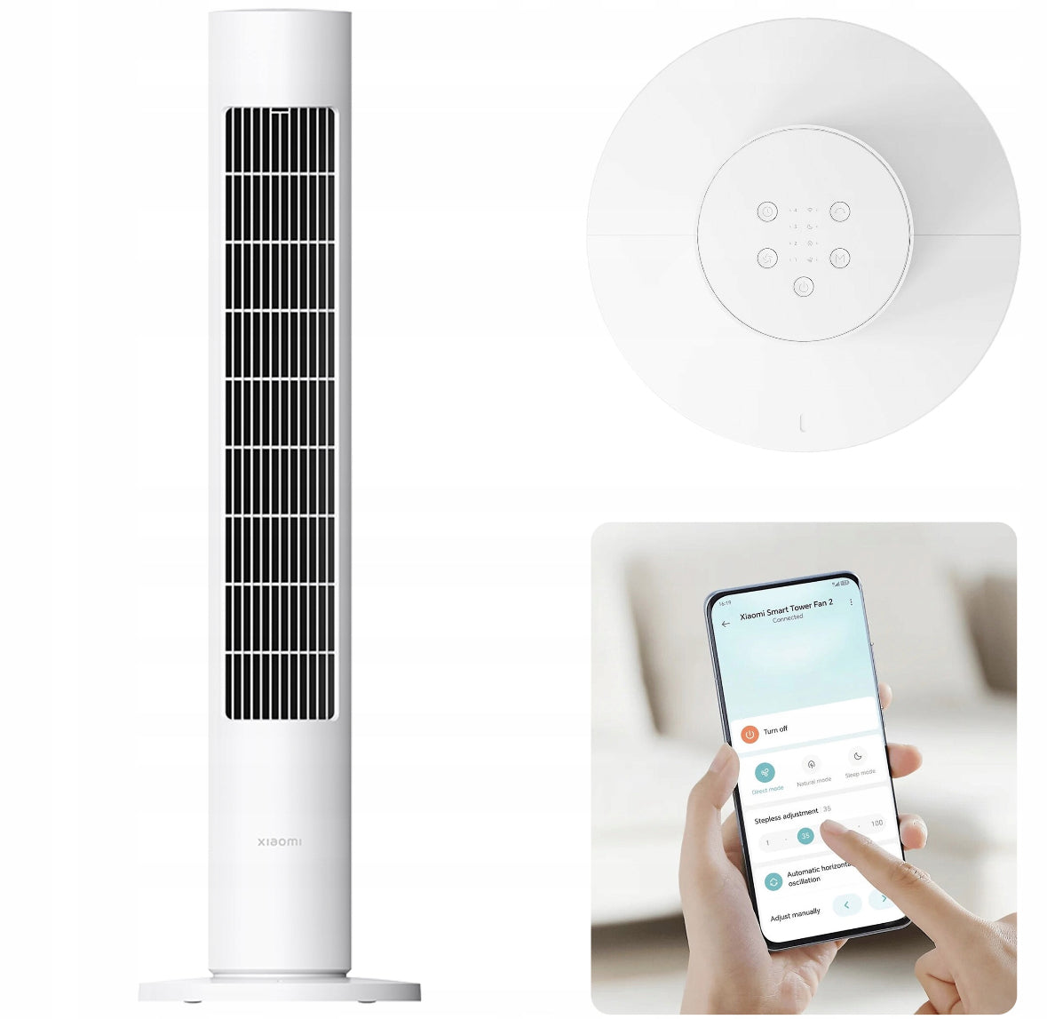 FAN XIAOMI COLUMN FLOOR TOWER FAN 2 ADJUSTABLE STRONG