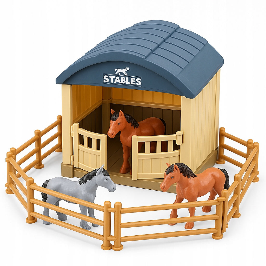 FARM HORSES SHEEP CAR WITH TRAILER FOR TRANSPORTING HORSES FARM STABLE Packaging status original