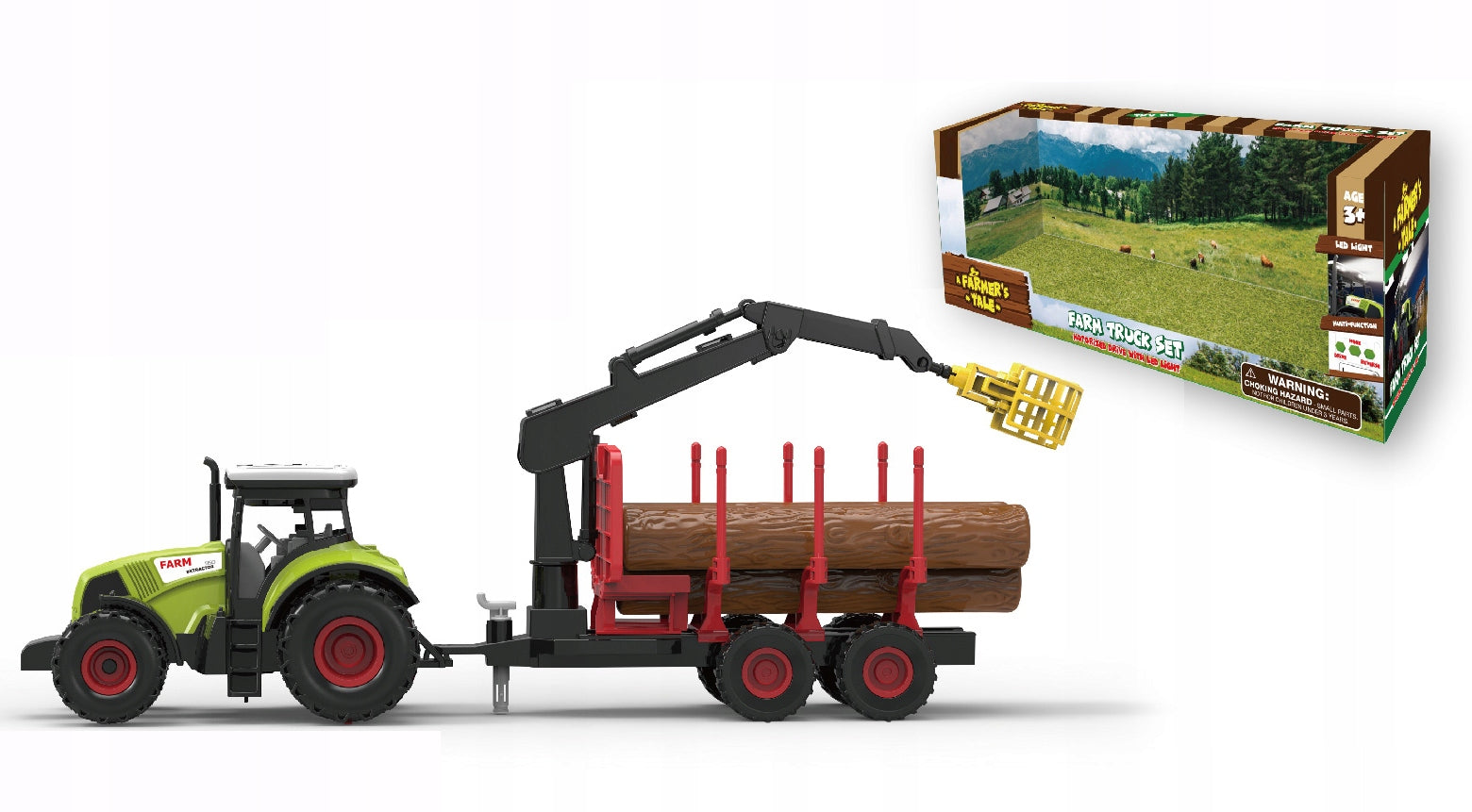 FARMER MACHINE TRACTOR+ TRAILER HDS WOOD DRIVE Brand Świat Dziecka