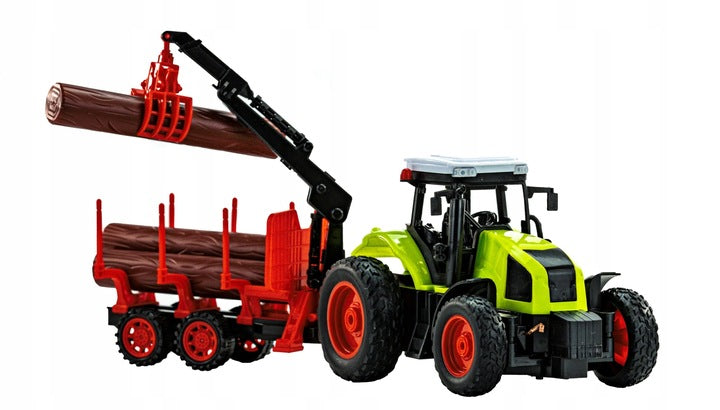FARMER MACHINE TRACTOR+ TRAILER HDS WOOD DRIVE