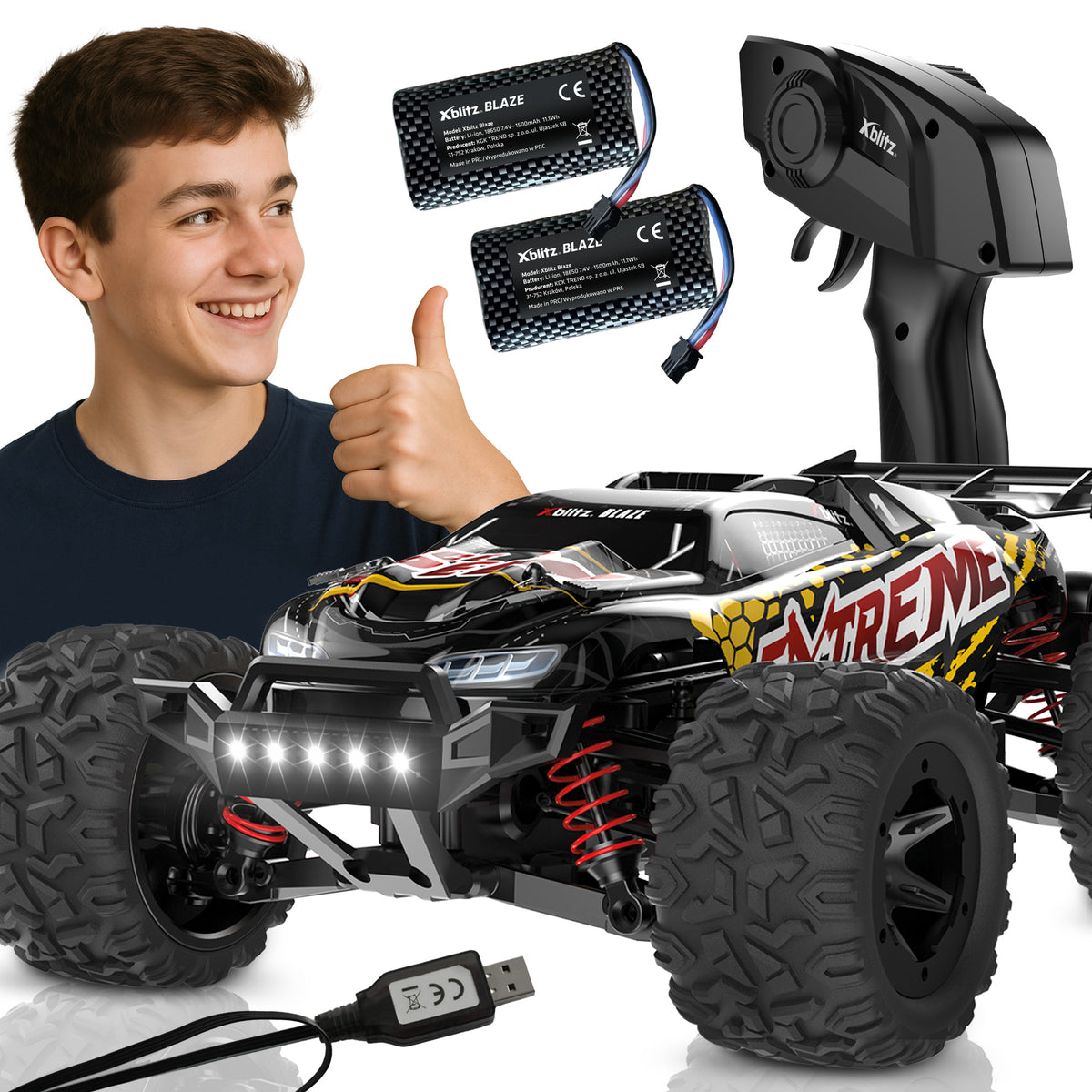 FAST 45km/h LARGE CAR REMOTE CONTROLLED AUTO RC OFF-ROAD