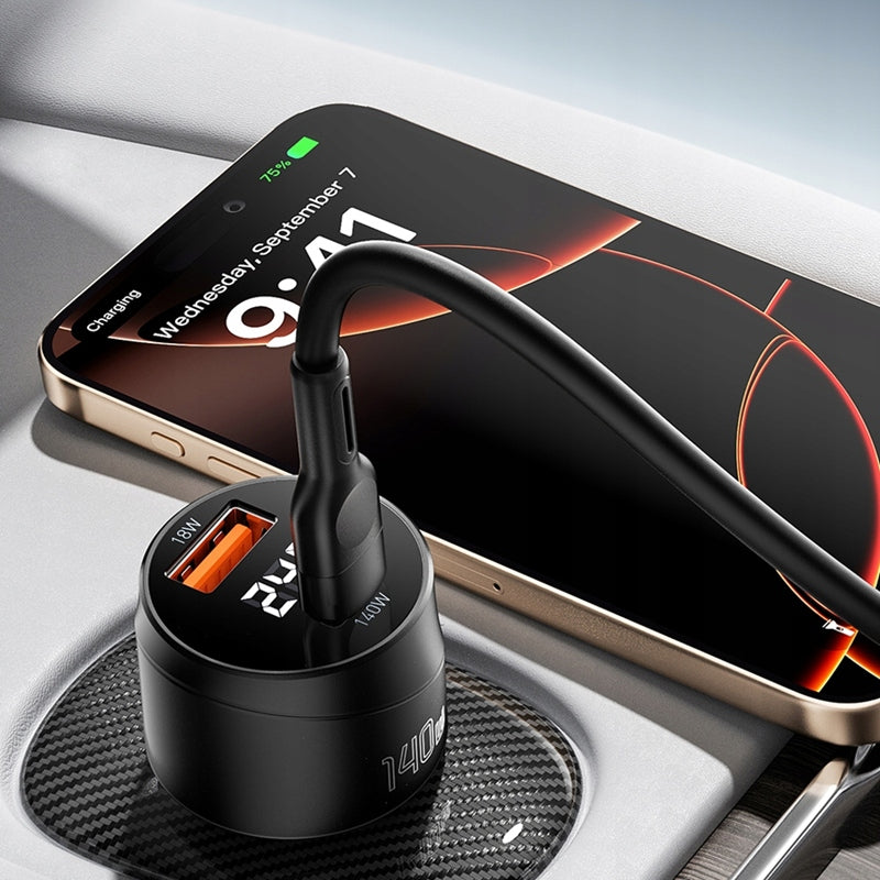 FAST CAR CHARGER USB USB-C QC 3.0 PD FAST 140W FAST LAPTOP Brand no brand