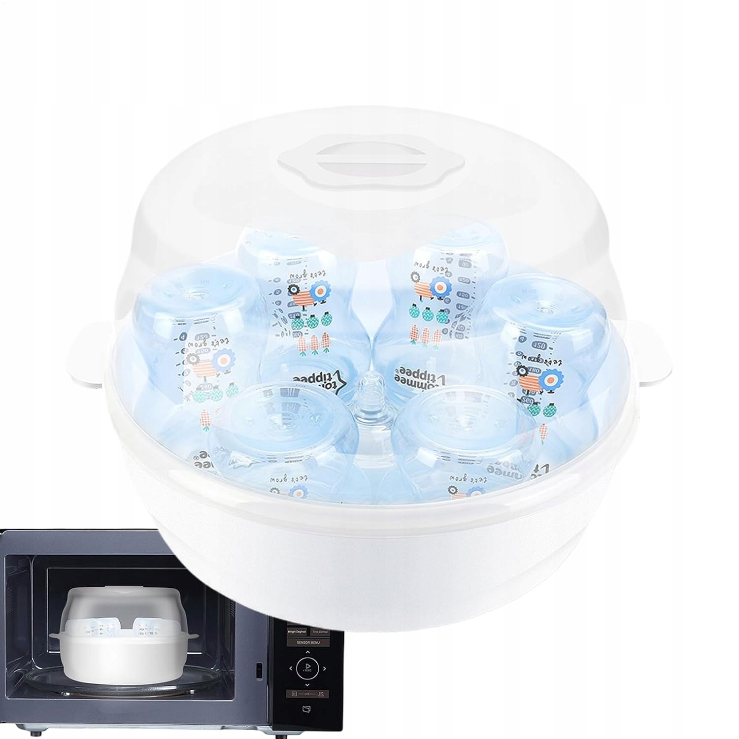 FAST MICROWAVE STERILIZER 4 MINUTES FOR 6 BOTTLES UNIVERSAL