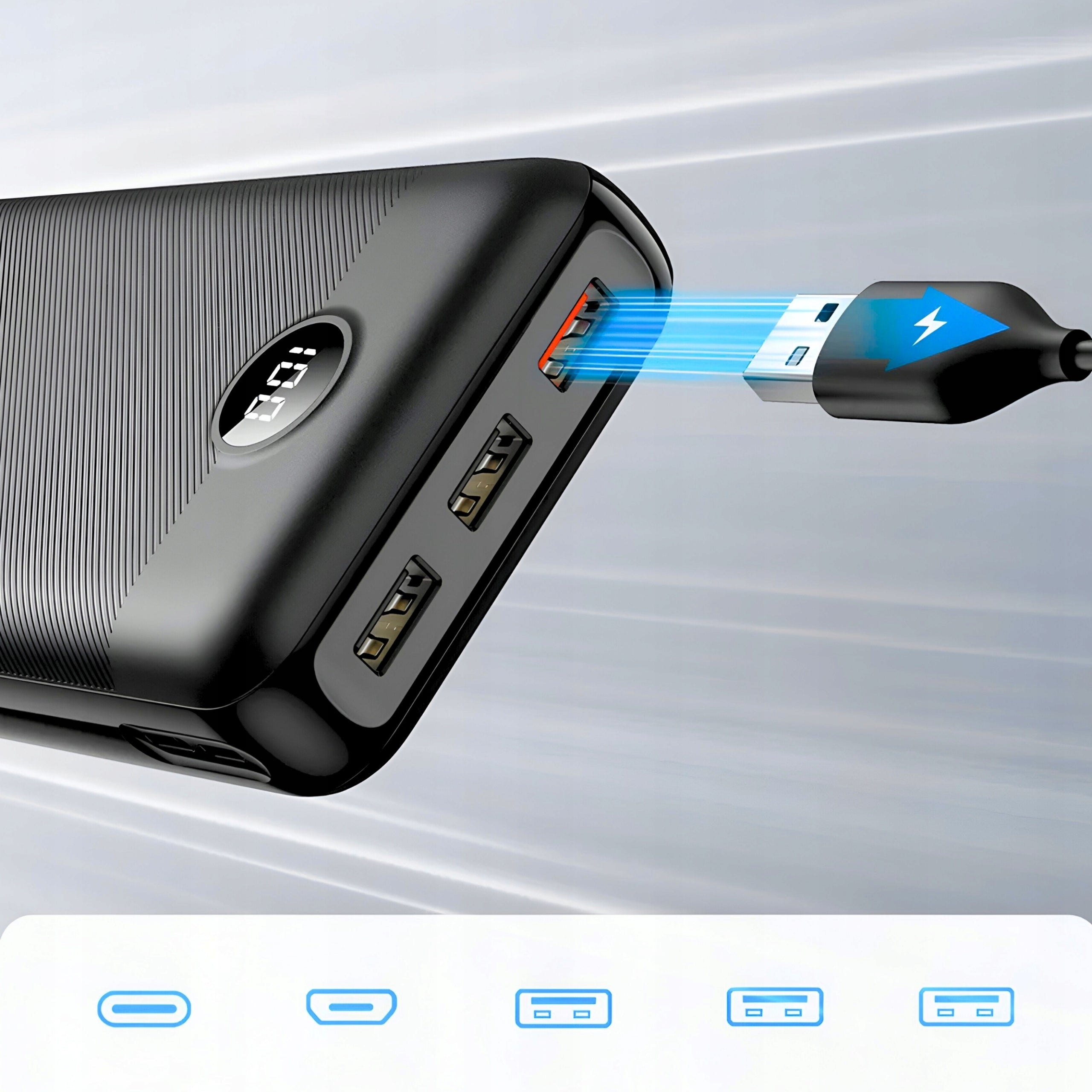 FAST POWERBANK 30000mAh 20W QC 3.0 3x USB PD 3.0 USB-C POWER BANK POWERFUL Packaging status original