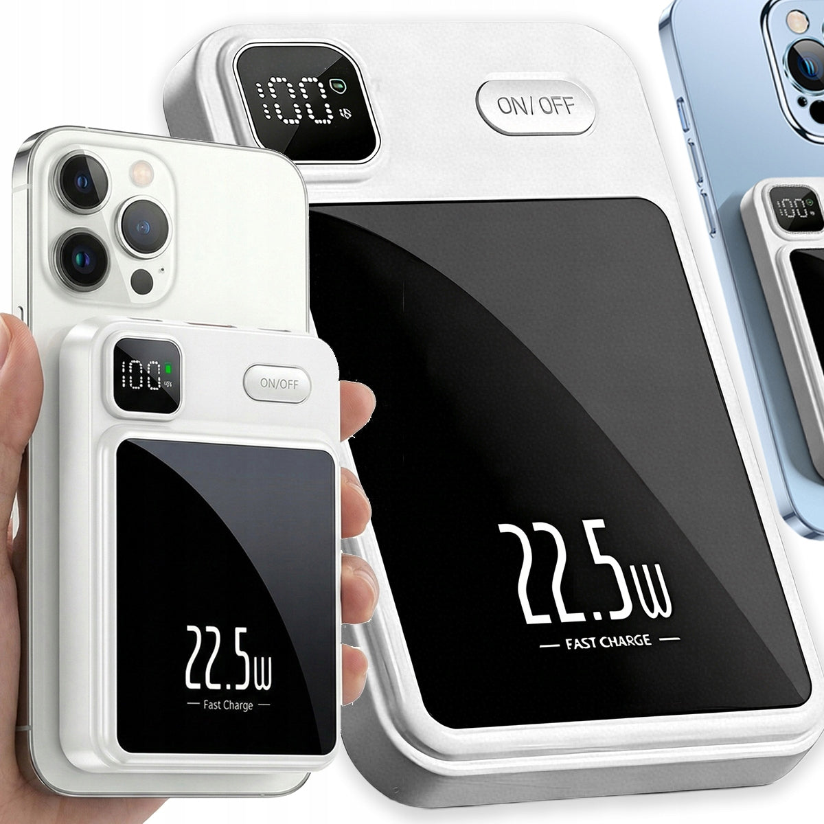 FAST WIRELESS POWER INDUCTION BANK FOR iPhone 10000mAh 22,5W USB-C