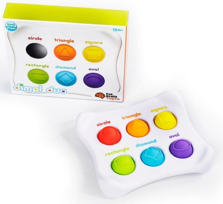 FAT BRAIN TOY BUBBLES DIMPL DUO COLORFUL SHAPES