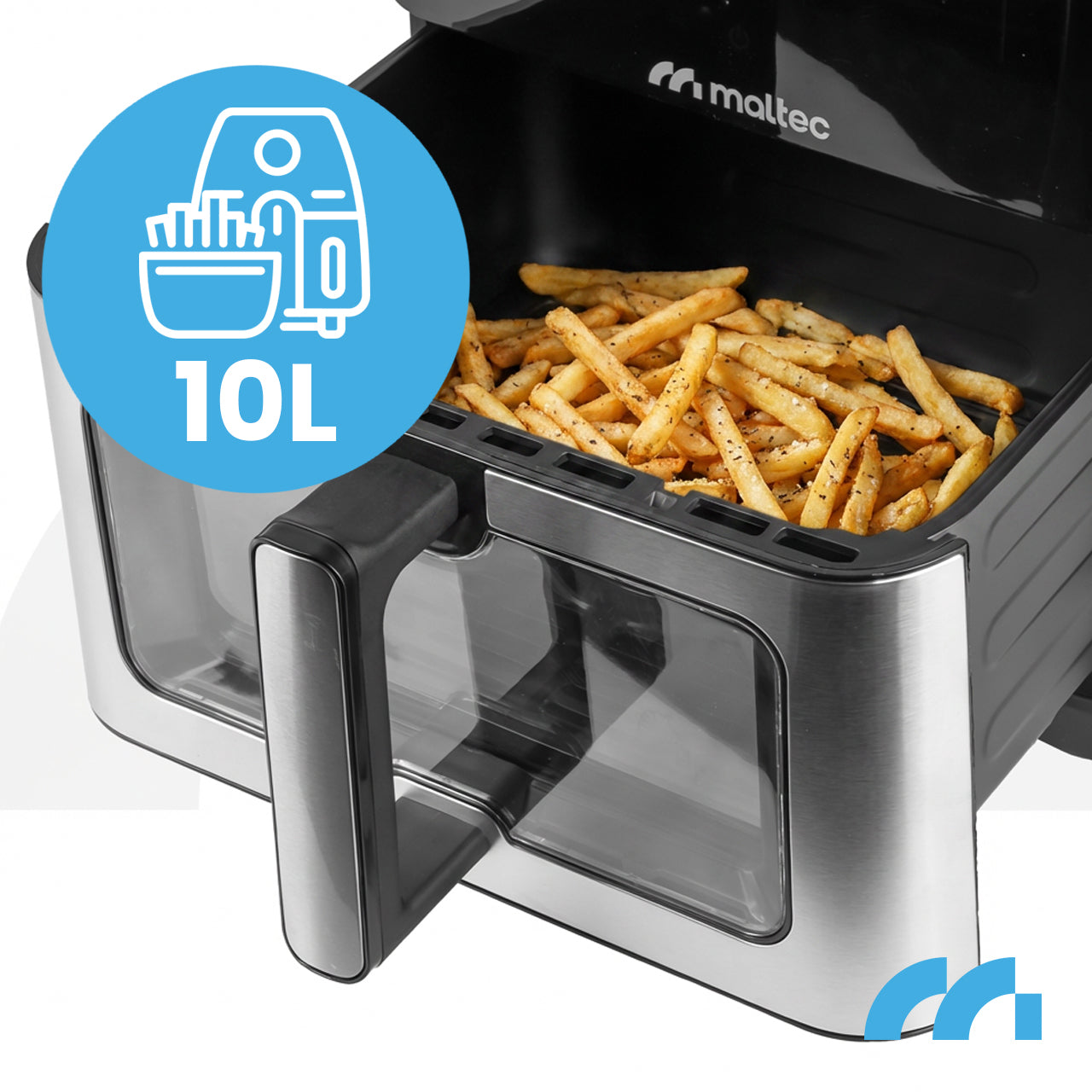 FAT FREE AIR FRYER 10L 2000W AIR FRYER LARGE WINDOW AIR FRYER TRAY Dominant color black