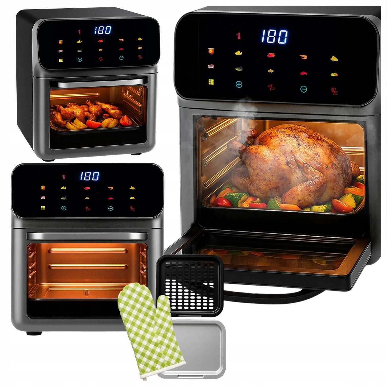 FAT-FREE AIR FRYER 8,5L OVEN 1350W 10 MODES