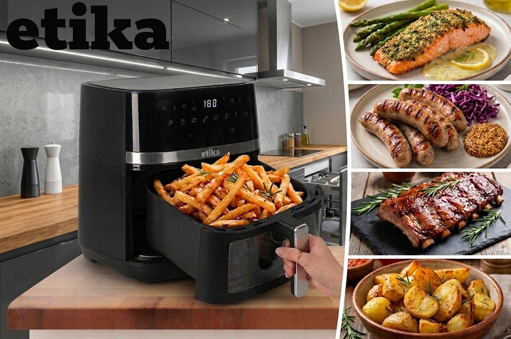 FAT-FREE AIR FRYER AIRFRYER 8l LARGE BOWL 8 LED PROGRAMS Packaging status original