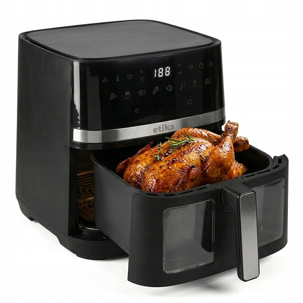 FAT-FREE AIR FRYER AIRFRYER 8l LARGE BOWL 8 LED PROGRAMS