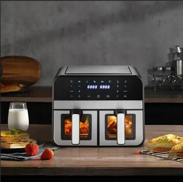 FAT-FREE AIR FRYER DOUBLE AIR FRYER 9L TWO-CHAMBER Power 2400 W