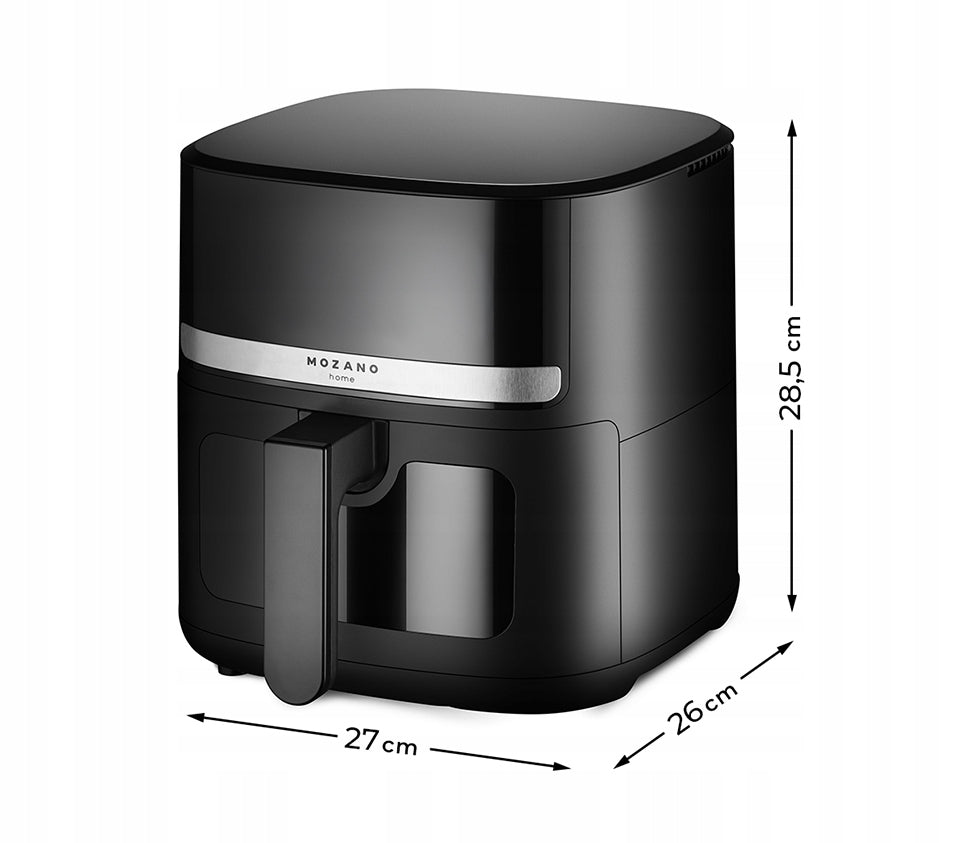 FAT FREE AIR FRYER LARGE 5L AIR FRYER STRONG 1500W MOZANO Model AirFry Slide