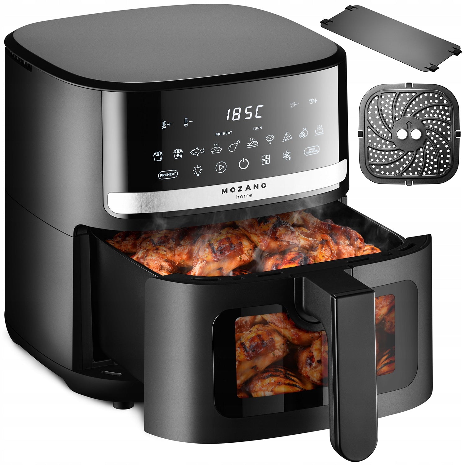 FAT FREE AIR FRYER LARGE 5L AIR FRYER STRONG 1500W MOZANO