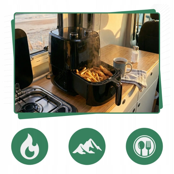 FAT FREE AIR FRYER TRUCKS TIRA 4L 24V 250W bus Packaging status original