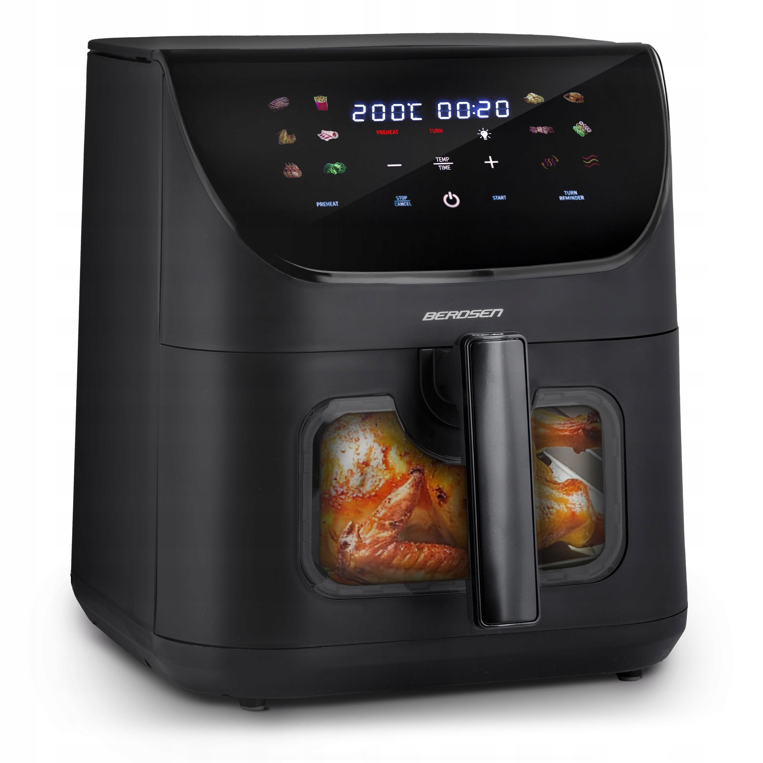 FAT FREE AIR FRYER XL AIR FRYER LARGE AIR FRYER 8L BERDSEN 1700W Packaging status original
