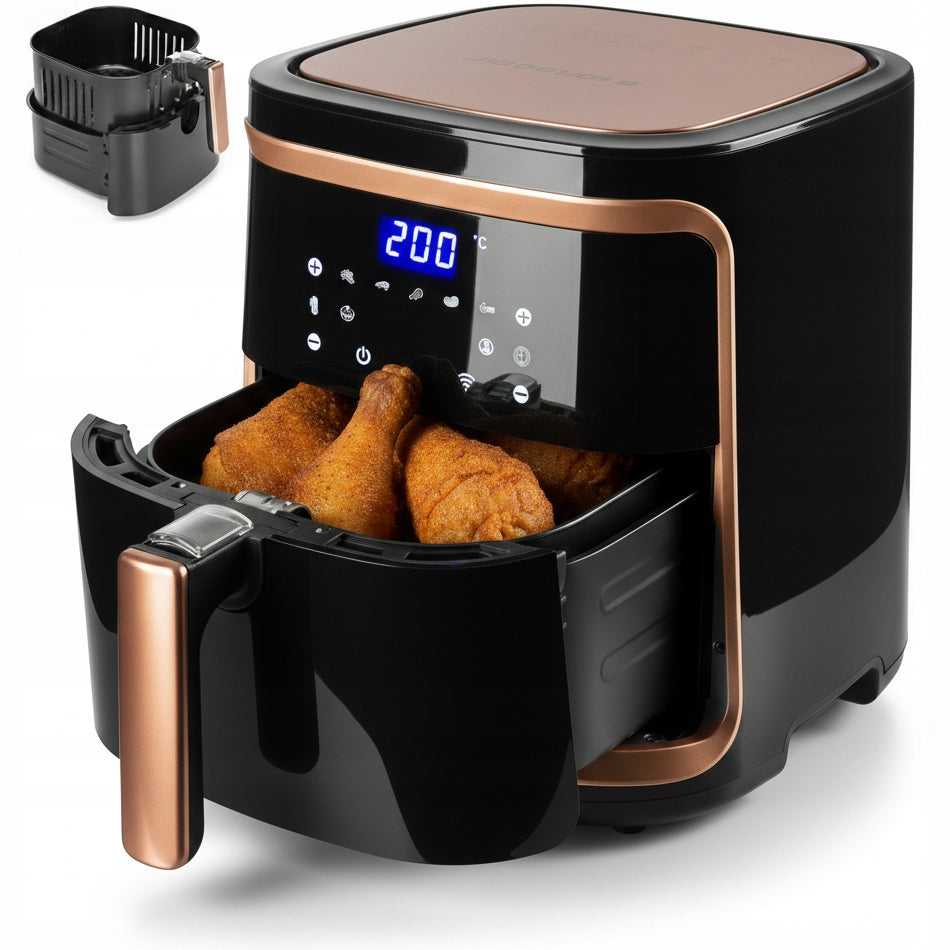 FAT FREE AIR FRYER XXL AIR FRYER 7L AIR FRYER 1900W LCD BASKET BLACK
