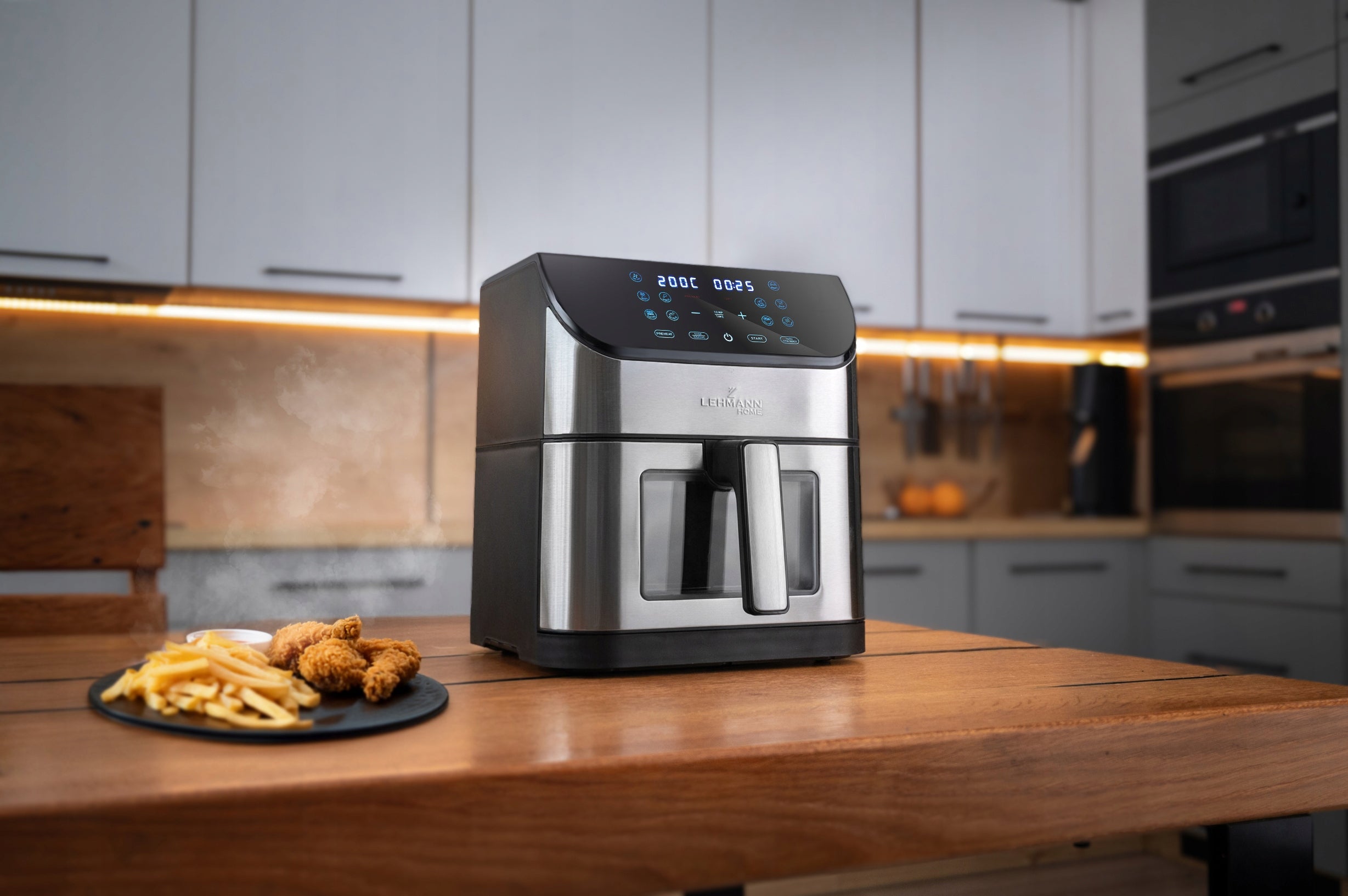 FAT FREE FRYER 1800W AIRFRYER 8L NONSTICK 12 PROGRAMS Manufacturer code LHODF-1880C Frytkownica beztłuszczowa Tanzi