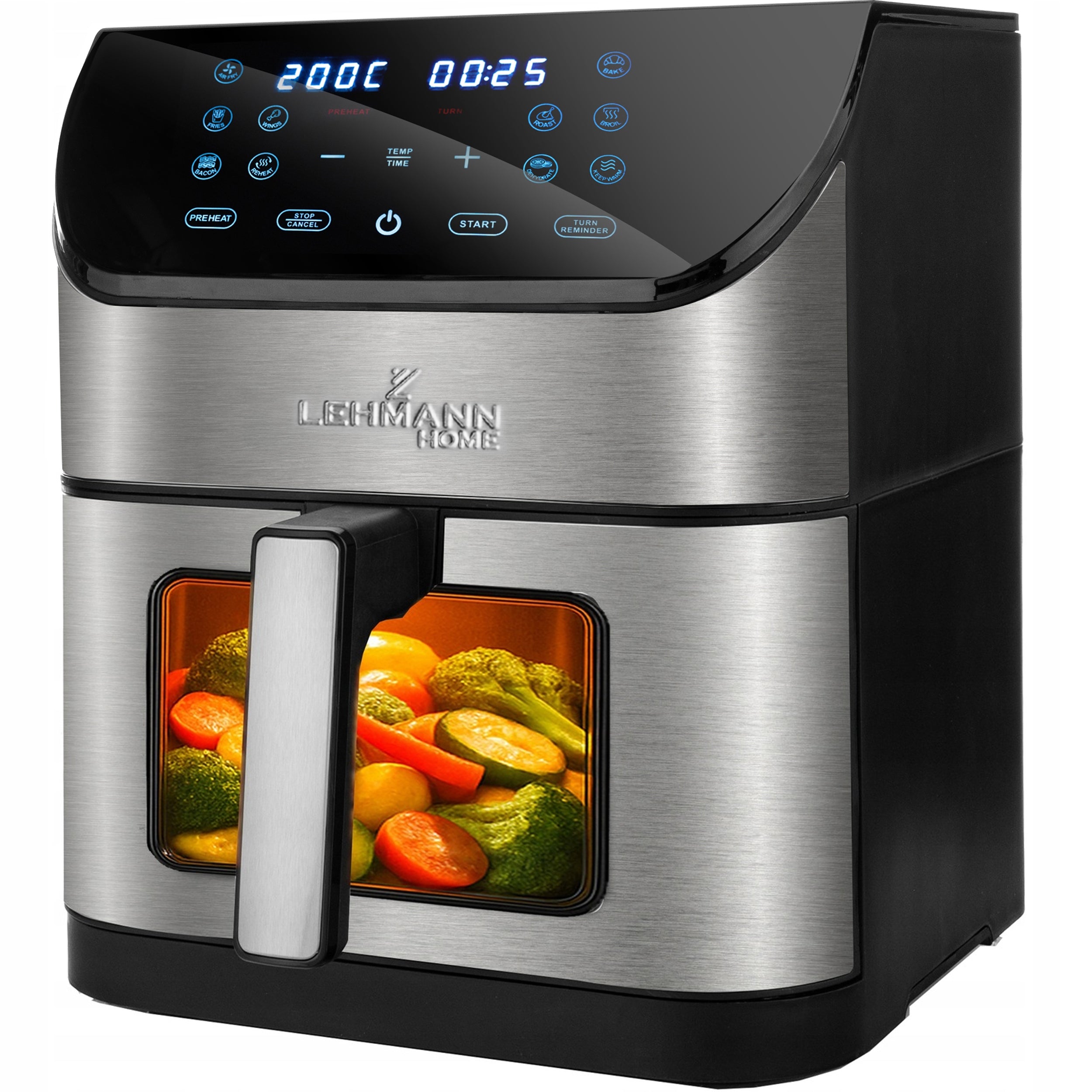 FAT FREE FRYER 1800W AIRFRYER 8L NONSTICK 12 PROGRAMS