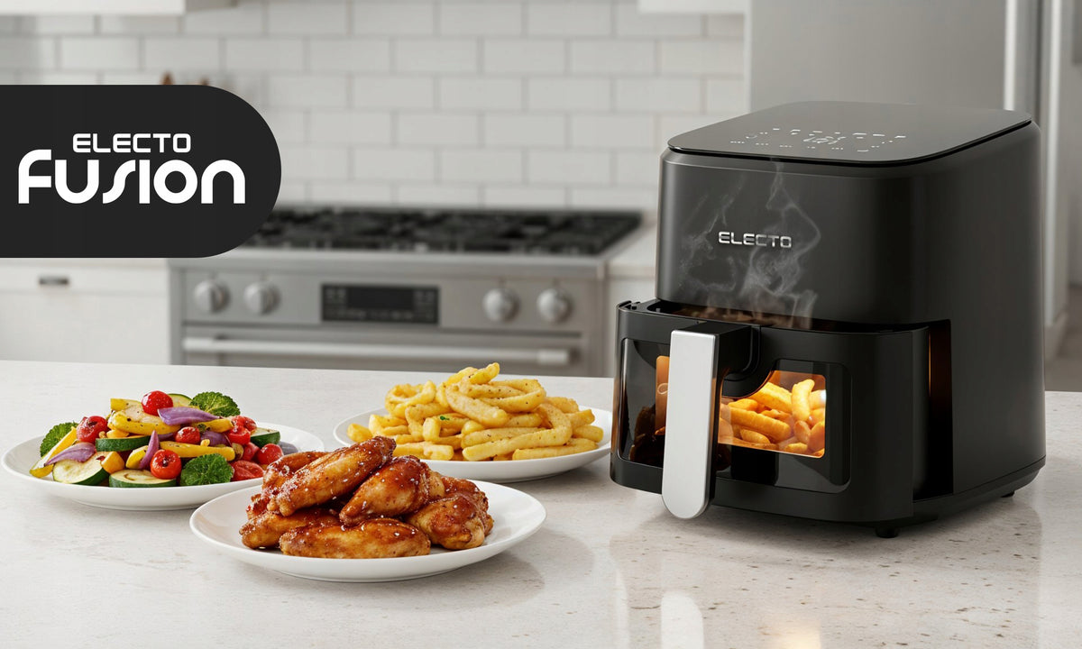 FAT FREE FRYER 4,5L AIR FRYER 1500W AIR FRYER PANEL 8 PROGRAMS Manufacturer code AIR FRYER FRYTOWNICA BEZTŁUSZCZOWA CZARNA XL