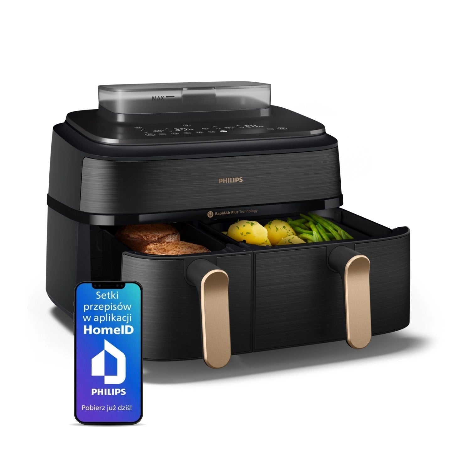 FAT-FREE FRYER PHILIPS AirFryer Ovi Dual NA552/00 2750W 9L Manufacturer code NA552/00
