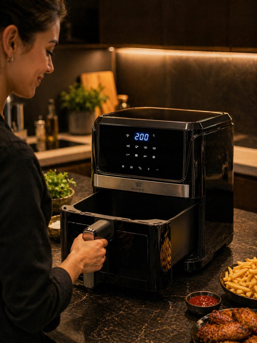 FAT-FREE FRYER ROYALE SMART 1 AIR FRYER 8l TUYA WiFi Manufacturer code FRYTKOWNICA ROYALE SMART 1 Z WIFI MOCNA 8L