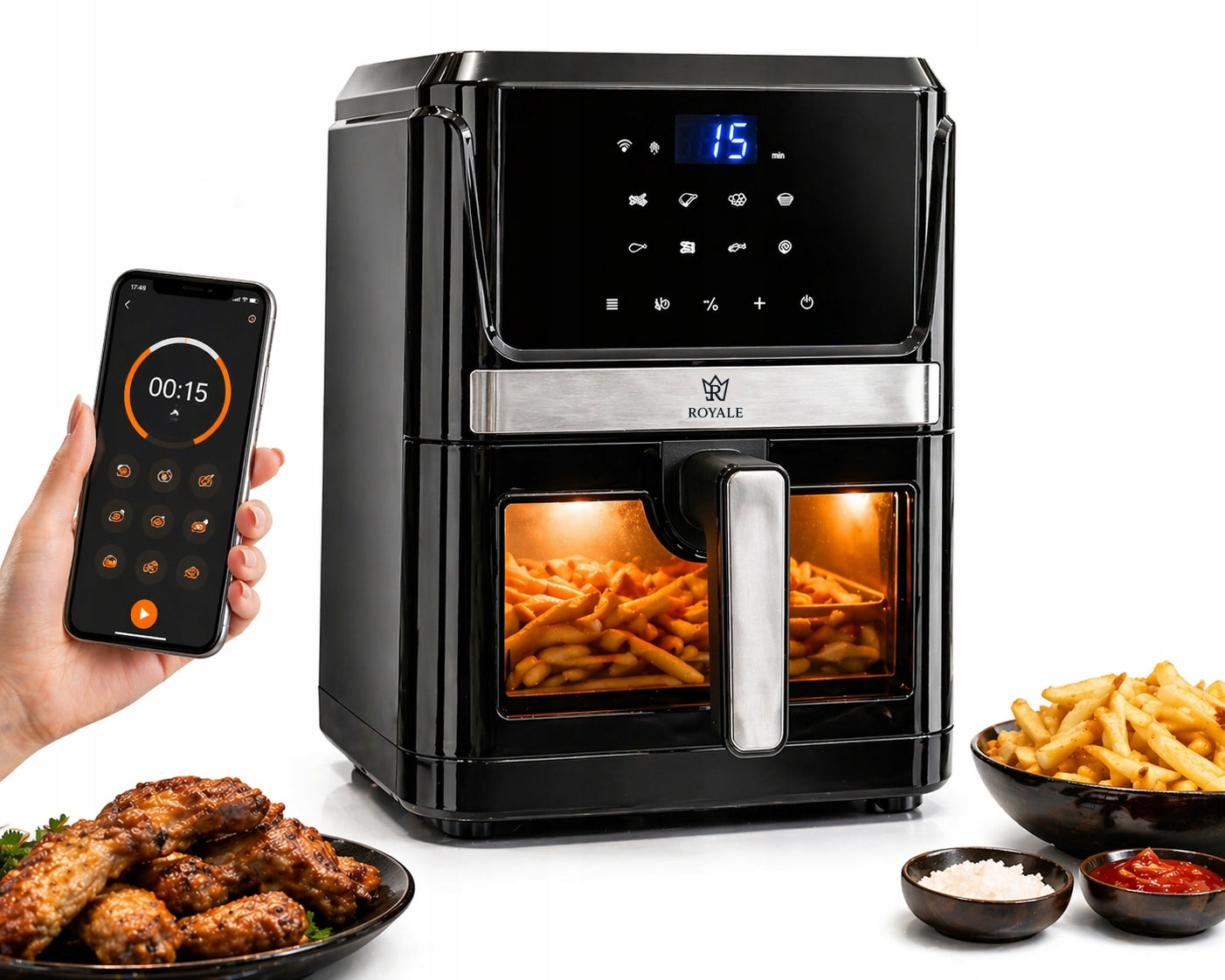 FAT-FREE FRYER ROYALE SMART 1 AIR FRYER 8l TUYA WiFi
