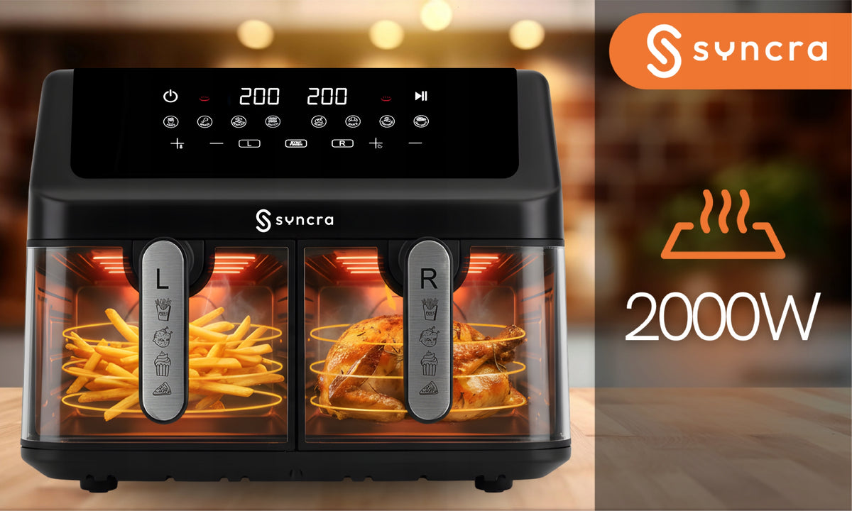 FAT-FREE TWO-CHAMBER AIR FRYER 10L DOUBLE AIR FRYER LCD Packaging status original