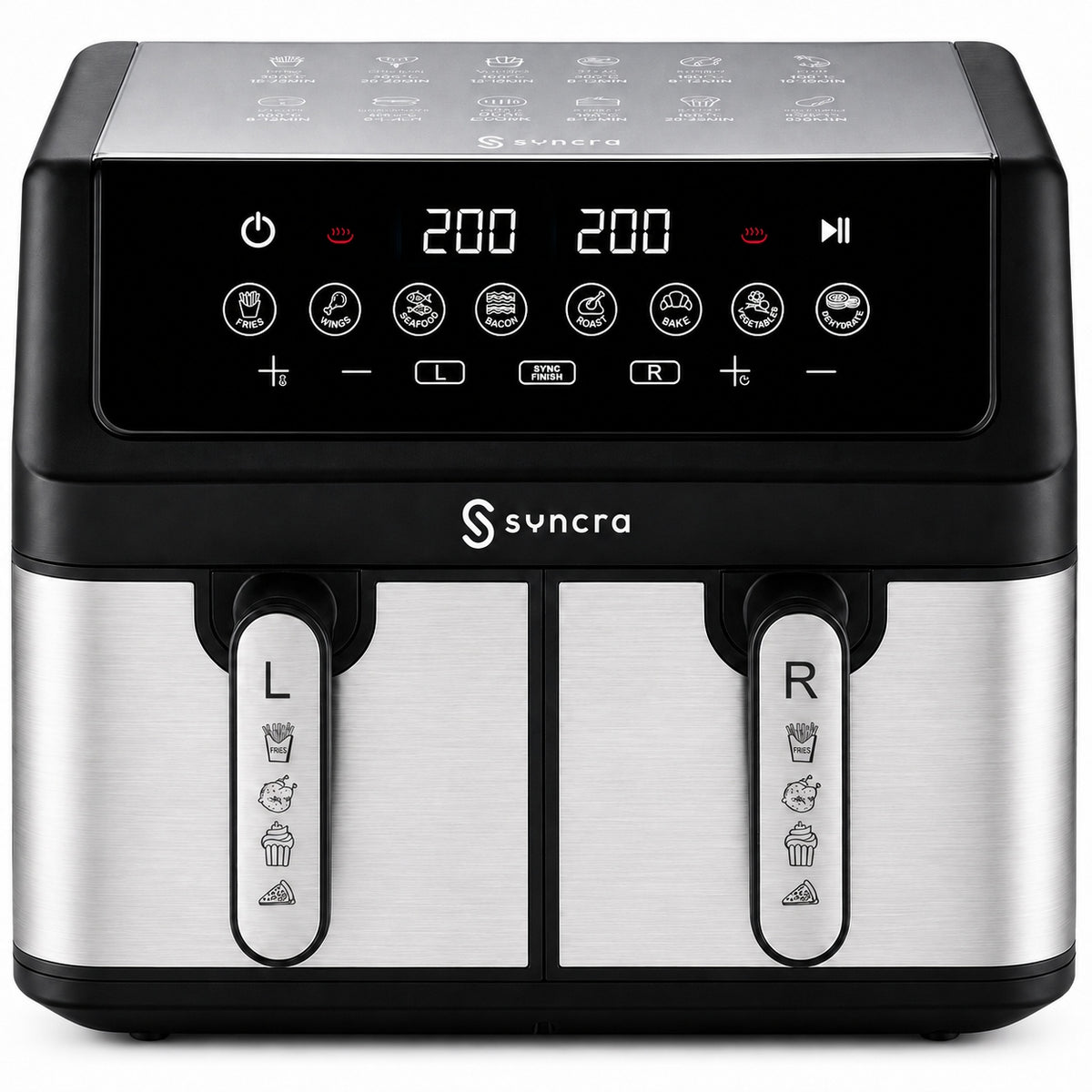FAT-FREE TWO-CHAMBER AIR FRYER 10L DOUBLE AIR FRYER LCD