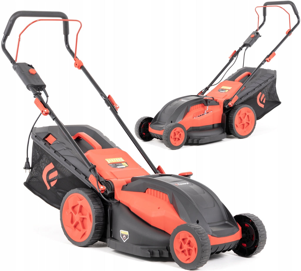 FAWORYT ELECTRIC LAWN MOWER INDUCTION FOR GRASS WITH BASKET 50L 1800W 43cm Packaging status original