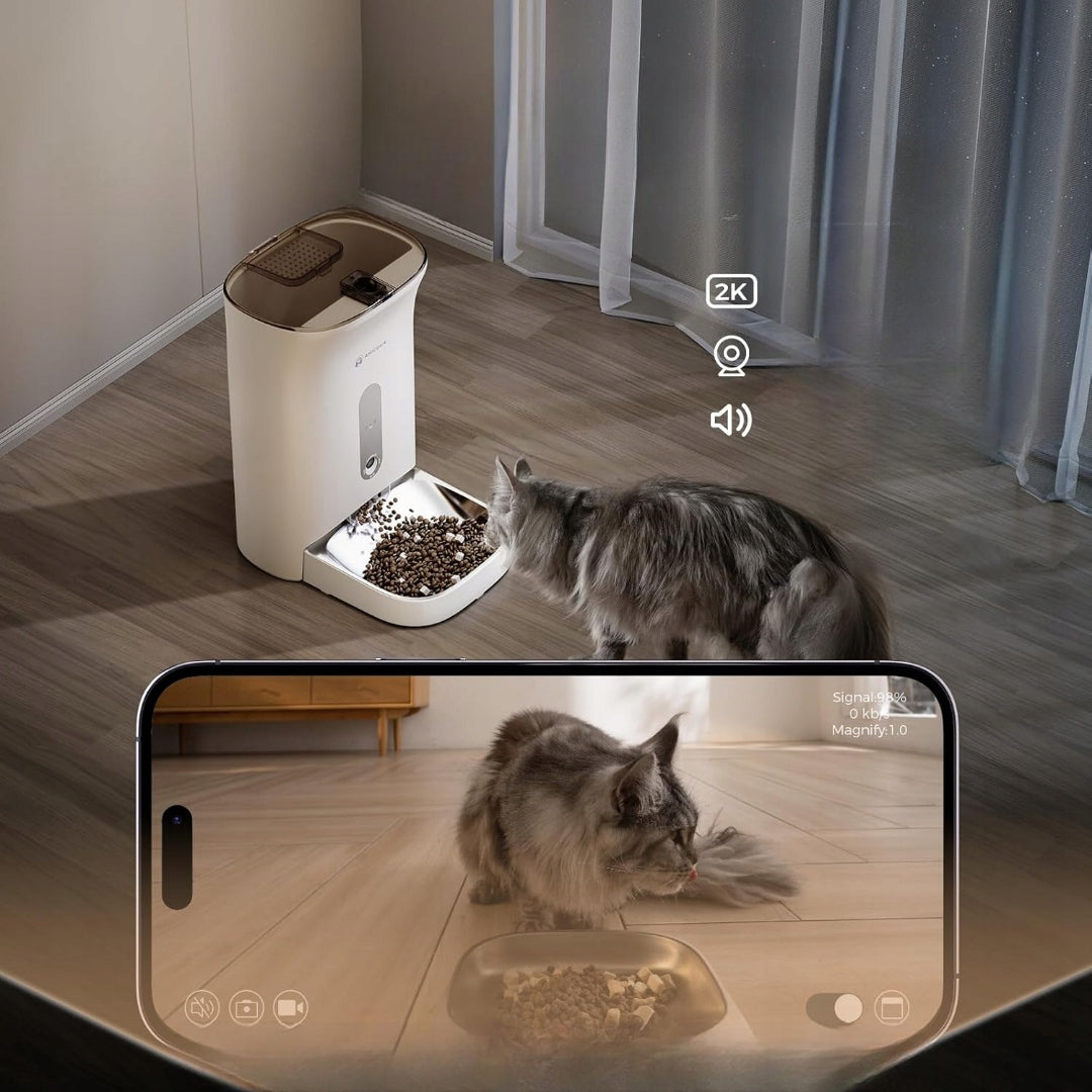 FEEDER DOG CAT FOOD DISPENSER AMICURA F1 PRO AUTOMATIC 4,5L WIFI Packaging status original