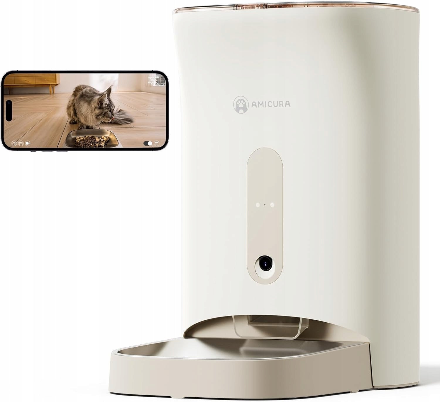 FEEDER DOG CAT FOOD DISPENSER AMICURA F1 PRO AUTOMATIC 4,5L WIFI