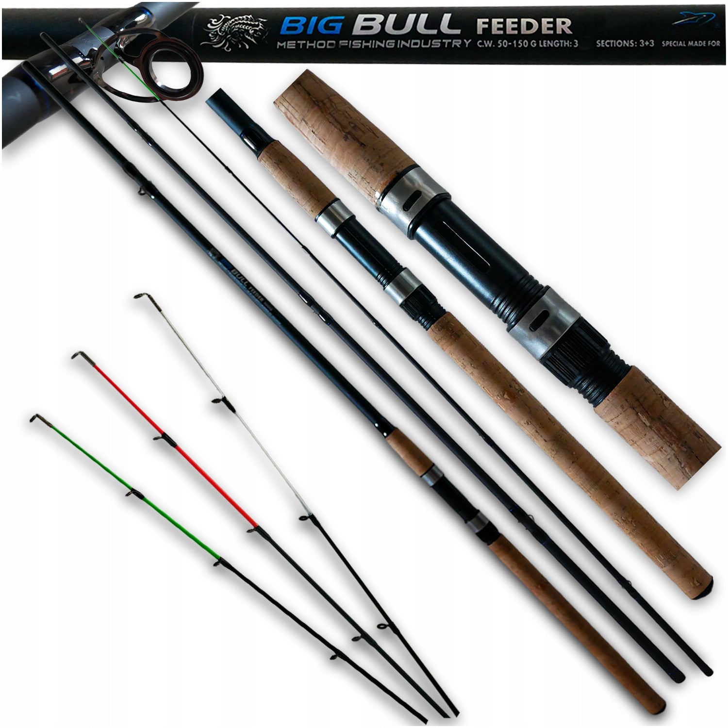 FEEDER SET METHOD FEEDER ROD 3,0 REEL BASKETS RIGS LINE CM Manufacturer code ZESTAW METHOD FEEDER 300M